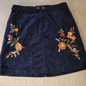 Mossimo Supply Co. Curdorouy Skirt with Floral Embroidery